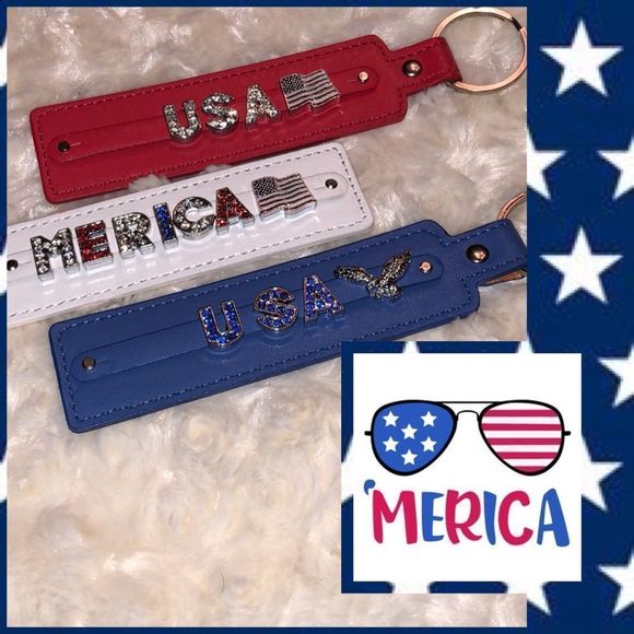 Quinn-Tessential Designs Accessories - •custom• USA Themed Keychains